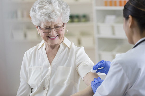 patient receiving a vaccination